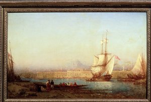البوسفور (البوسفور). لوحة لفيليكس فرانسوا زيم (1821-1911). زيت على قماش ، 65 × 105 سم. الفن الفرنسي في القرن التاسع عشر. متحف بوشكين للفنون الجميلة ، موسكو.