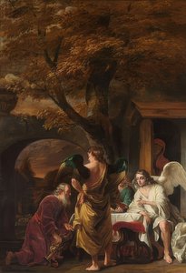 إبراهيم والملائكة الثلاثة. 1660-63 بواسطة فرديناند بول