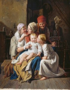 أفراح جدتي. 1852 بواسطة فرديناند جورج والدمولر