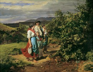 العودة للوطن من العمل (The Lovers at the Crossroads) بواسطة فرديناند جورج والدمولر