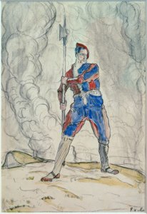 Standing Landsknecht ، دراسة لمعركة Marignano بواسطة فرديناند هودلر