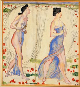 دراسة عن "Die Cempfindung I" ، c.1901-02 بواسطة فرديناند هودلر
