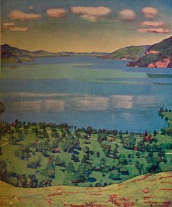 بحيرة ثون ، من Leissigen ، c1910. بواسطة فرديناند هودلر