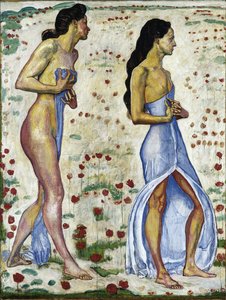 امرأتان في الزهور Emotion 1a ، 1901-1906 بواسطة فرديناند هودلر