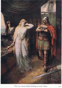 The two gazed at each other, illustration from The Stories of Wagner