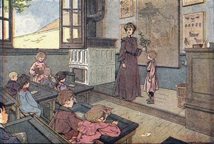في الفصل ، في كتاب مصور للطفولة ، حوالي 1900 (نقش)