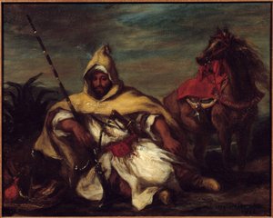 عربي. لوحة ليوجين ديلاكروا (1798-1863) بواسطة فرديناند فيكتور يوجين ديلاكروا