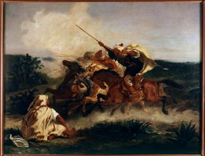 لوحة فانتازيا عربية بواسطة يوجين ديلاكروا (1798-1863) 1832 بواسطة فرديناند فيكتور يوجين ديلاكروا