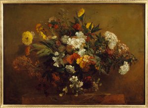 باقة من الزهور. لوحة ليوجين ديلاكروا (1798-1863) بواسطة فرديناند فيكتور يوجين ديلاكروا