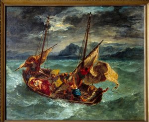 المسيح على بحيرة Generaseth (Genezareth). لوحة ليوجين ديلاكروا (1798-1863) بواسطة فرديناند فيكتور يوجين ديلاكروا