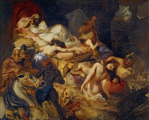 وفاة Sardanapalus Studiy بواسطة فرديناند فيكتور يوجين ديلاكروا