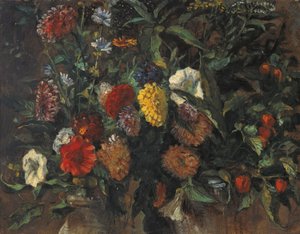 زهرة الحياة الساكنة، حوالي عام 1848 (زيت على ورق مقوى) بواسطة فرديناند فيكتور يوجين ديلاكروا