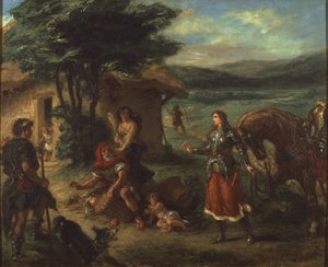 Herminie et les bergers - Erminia and the Shepherds ، بقلم ديلاكروا ، يوجين بواسطة فرديناند فيكتور يوجين ديلاكروا