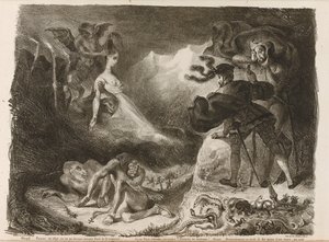 رسم توضيحي لفوست جوته ، 1828 بواسطة فرديناند فيكتور يوجين ديلاكروا
