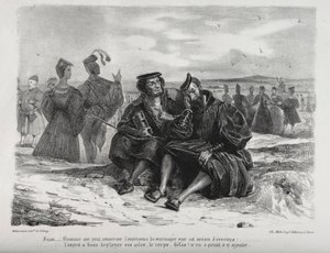 الرسوم التوضيحية لـ Faust: Faust و Wagner ، 1828. بواسطة فرديناند فيكتور يوجين ديلاكروا