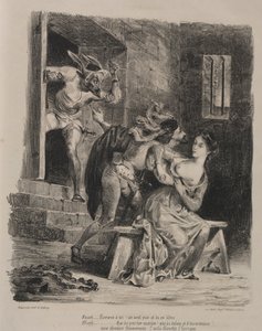الرسوم التوضيحية لفوست: فاوست في سجن مارجريت ، 1828. بواسطة فرديناند فيكتور يوجين ديلاكروا