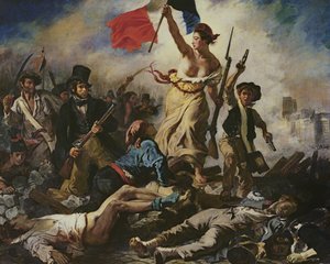 Liberty Leading the People ، 28 يوليو 1830 ، 1830-31 (زيت على قماش) (لمزيد من التفاصيل انظر 95120) بواسطة فرديناند فيكتور يوجين ديلاكروا
