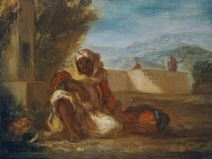 بائع برتقال في المغرب. حوالي عام 1835 بواسطة فرديناند فيكتور يوجين ديلاكروا