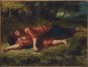 عذاب في الحديقة ، ج .1849 بواسطة فرديناند فيكتور يوجين ديلاكروا