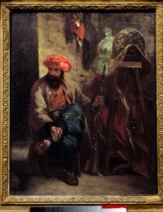 لوحة السرج التركية بواسطة يوجين ديلاكروا (1798-1863) 1825 صن. 0،41 × 0،33 م. بواسطة فرديناند فيكتور يوجين ديلاكروا