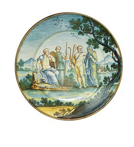 لوحة سيينا ، مع هرقل جلب Alcestis قبل الملك Admetus ، ج .1745 بواسطة فرديناندو ماريا كامباني