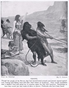 الصيد ، صورة توضيحية من "تاريخ الأمم لهتشينسون" ، ج .1910 بواسطة فرناند كورمون
