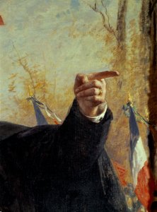 يسلم. تفاصيل صورة بول ديروليد (1846-1914) ، المناضل القومي الفرنسي ، مشيرًا بإصبعه). لوحة لفرناند كورمون (1845-1924) بواسطة فرناند كورمون