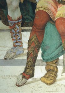 Detail of footwear, St Philip the Apostle in front of the Temple of Mars in Hierapolis بواسطة فلبيني ليبي