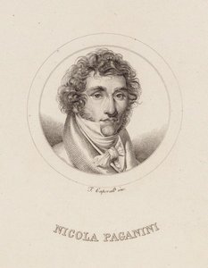 صورة لنيكولو باغانيني 1782-1840 ، 1840. بواسطة فيليبو كابورالي