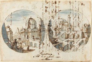 التخيلات المعمارية مع المعابد والأهرامات بواسطة فيليبو جوفارا