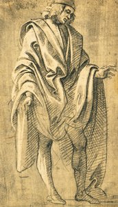 دراسة الشكل البشري للذكور ، رسم بقلم الرصاص بواسطة فيليبو ليبي (حوالي 1457-1504) بواسطة فيليبو ليبي