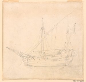رسم، سفينة شراعية، حوالي عام 1780