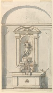 رسم، مذبح مع خيمة وكاهنان في محادثة، 1750-1775