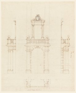 رسم، علبة باب وإطار باب، 1750-1775