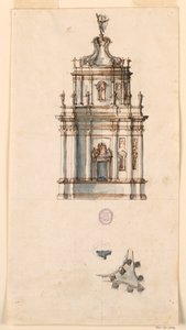 رسم، مشروع مسكن، 1750-1775، 1750-1775 بواسطة فيليبو ماركيوني