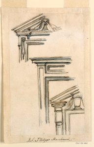 رسم، ثلاث نوافذ أو حالات أبواب، حوالي 1770