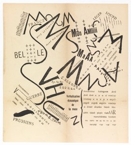 كلمات متطابقة أرقام العلة في الحرية. الكلمات المستقبلية ، 1915. بواسطة فيليبو توماسو مارينيتي