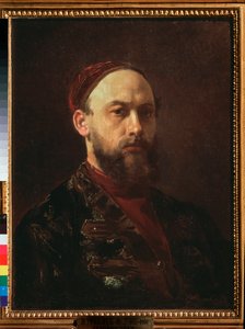 صورة ذاتية (صورة شخصية) - رسم فيرست سيرجيفيتش Zhuravlev (1836-1901) ، زيت على قماش ، الفن الروسي في القرن التاسع عشر - معرض الدولة تريتياكوف ، موسكو