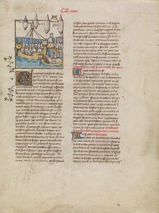 إبحار أسطول هانيبال إلى إسبانيا بواسطة السيد الأول من مؤرخ الكتاب المقدس جان دي بيري