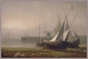 قوارب الصيد في Low Tide ، c.1850s بواسطة فيتز هنري لين