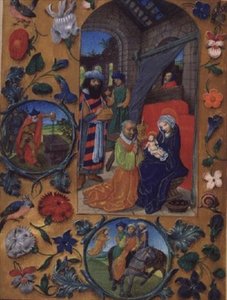 أضف السيدة 17280 fol.197b عبادة المجوس ، من كتاب الصلوات الفلمنكي ، بروج (الرق) بواسطة المدرسة الفلمنكية