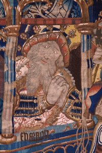نسيج فلمنكي. عبور البحر الأحمر (باسو ديل مار روجو). كاليفورنيا 1490. التفاصيل. بواسطة المدرسة الفلمنكية