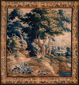 نسيج فلمنكي. ما يسمى فيردور. مشغل Oudenaarde. 332x318 سم. الفاتورة 00021. القرن السابع عشر. بواسطة المدرسة الفلمنكية