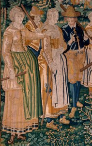 نسيج فلمنكي. لعبة أوزة. استوديو Oudenaarde. 341x395 سم. رقم الفاتورة (83058) -7 / 0008. القرن السابع عشر. بواسطة المدرسة الفلمنكية