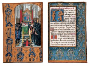 أوراق من كتاب ساعات روتشيلد ، جنت أو بروج ، c.1505 بواسطة المدرسة الفلمنكية