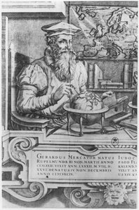 تم نقش جيرارد مركاتور (1512-94) لإدراجه في سلسلة أطالس مركاتور وهونديوس بواسطة المدرسة الفلمنكية