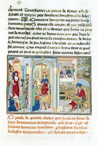 Ms 240 fol. 247 Wordly Things، from Le Miroir dHumilite by Jean de Gerson (1363-1429) 1462 بواسطة المدرسة الفلمنكية