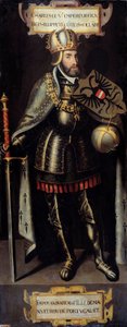 بورتريه تشارلز الخامس (1500-1558) ملك إسبانيا ، إمبراطور الإمبراطورية الرومانية المقدسة. رسم المدرسة الفلمنكية
