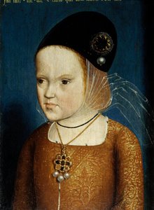 صورة لمارغريتا من النمسا (1480-1532) ابنة الإمبراطور ماكسيميليان ، البالغة من العمر 3 سنوات و 3 أشهر في أبريل 1483 لاحقًا زوجة الطفل الرضيع دوم جوان ، أمير الفلك ثم فيليبرت الجميل ، دوق سافوي ومربية هولندا. ان بواسطة المدرسة الفلمنكية
