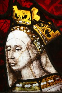 Queen Elizabeth Woodville, c.1480 (stained glass) بواسطة المدرسة الفلمنكية